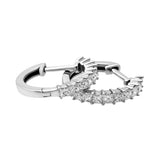 Aros con diamantes talla princesa