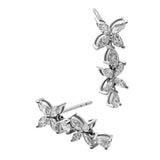 Pendientes en oro blanco de 18K y diamantes