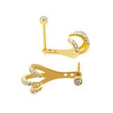 Pendientes de oro amarillo 18K con treinta y seis diamantes