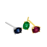 Pendientes con piedra talla oval