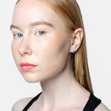 Pendientes con ocho diamantes talla marquís y zafiro