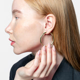 Aros de oro amarillo 18K de sección redonda