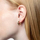 Aros de oro amarillo 18K de sección redonda