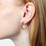 Aros de oro amarillo de 18K de sección cuadrada