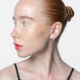 Pendientes en oro blanco de 18K y diamantes