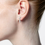 Pendientes en oro blanco de 18K y diamantes