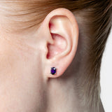 Pendientes con piedra talla oval