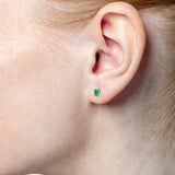 Pendientes con piedra talla oval