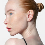 Pendientes con piedra talla redonda y diamante