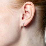 Aros con diamantes talla princesa