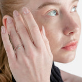 Solitario oro 18K cuatro garras abierto