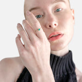 Sortija esmeralda talla princesa