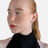 Pendientes con diamantes talla brillante engastados en chatón