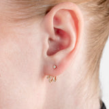 Pendientes de oro amarillo 18K con treinta y seis diamantes