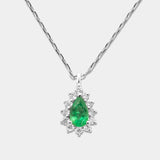 Colgante Esmeralda talla pera y diamantes
