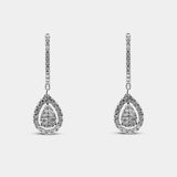 Pendientes lágrima en oro blanco