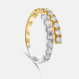 Sortija bicolor con diamantes