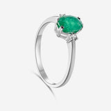 Sortija con esmeralda oval 7x6