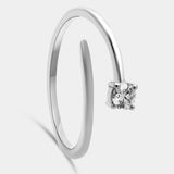 Solitario oro 18K cuatro garras abierto