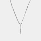 Colgante ocho diamantes en vertical