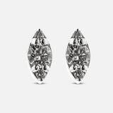 Pendientes oro blanco con seis diamantes