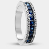 Media alianza con piedra de color y brillantes