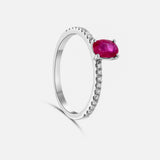 Sortija con piedra oval 6x4