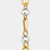 Pulsera fantasía bicolor oro 18K