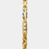 Pulsera cilíndrica bicolor oro 18K