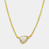 Colgante diamante talla pera oro amarillo 18K