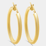 Aros de oro amarillo 18K de sección redonda