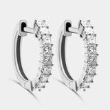 Aros con diamantes talla princesa