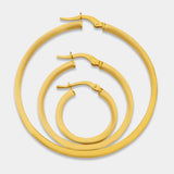 Aros de oro amarillo 18K de sección redonda