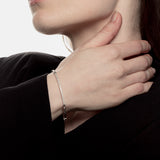 Pulsera oro blanco semirrígida