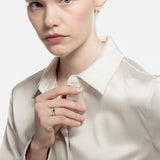 Sortija diamante marrón talla pera