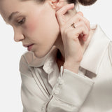 Sortija diamantes marrones