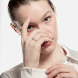 Sortija banda con todo diamantes