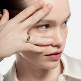 Sortija diamantes negros