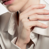 Sortija diamantes negros