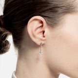 Pendientes oro blanco y diamantes