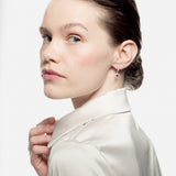 Pendientes oro blanco con Rubís talla oval