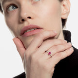 Sortija con piedra oval 6x4