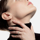 Sortija bicolor con diamantes