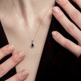 Colgante piedra de color talla oval