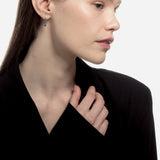 Pendientes largos oro blanco y zafiros