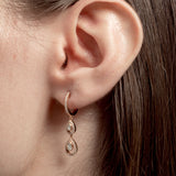 Pendientes oro rosa y diamantes